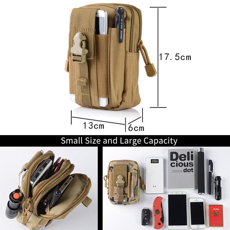 Outdoor Survival Tool Kit Military Pouch Oxford Pack Multiple Pockets Military W