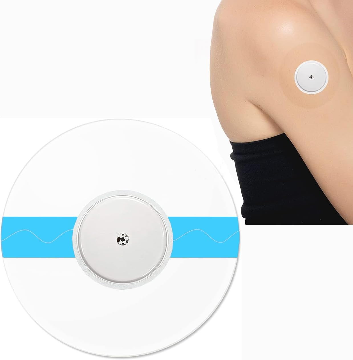 40Pack Freestyle Libre 2 Sensor Covers, Latex-Free Hypoallergenic Waterproof Adh