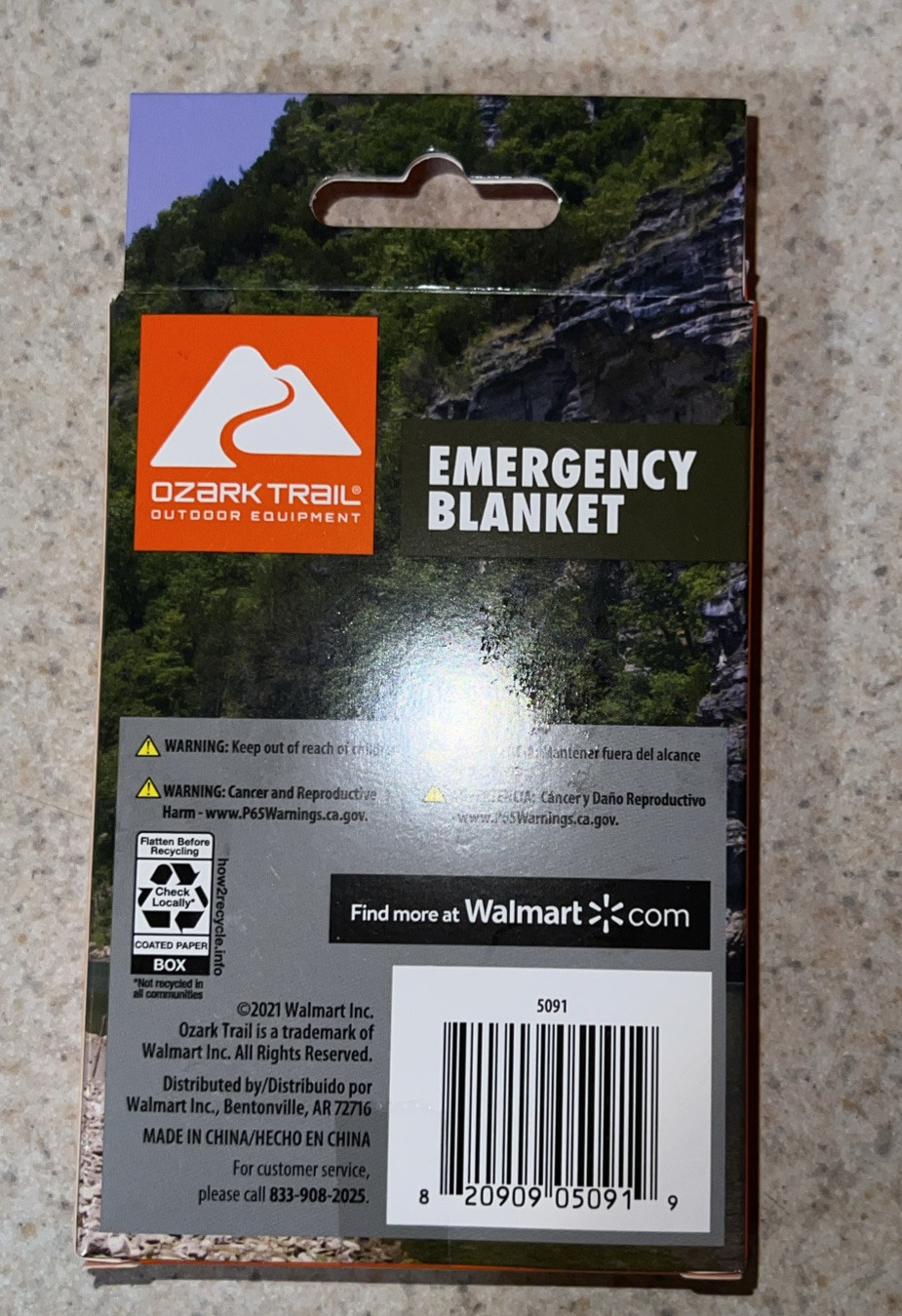 Emergency Blankets (3) Ozark Trail Windproof Waterproof 52 X 82.5 Unopened Box