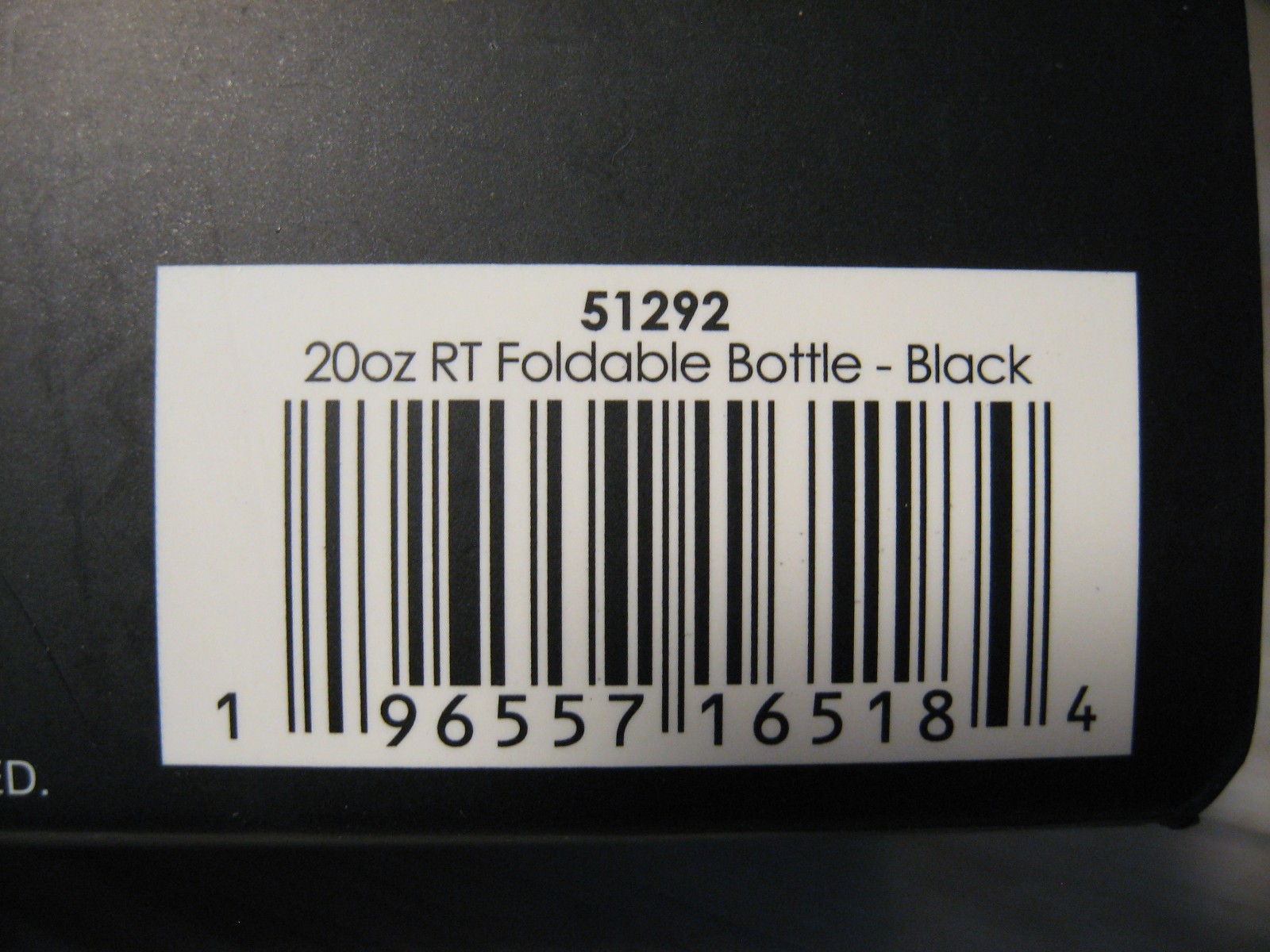 Realtree 20 OZ Foldable Water Bottle – Compact Collapsible Folding Storage Black