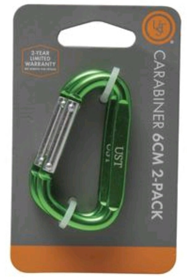 2 Pack UST 6cm Carabiners Survival Hiking Outdoors Camping Random Color US Ship