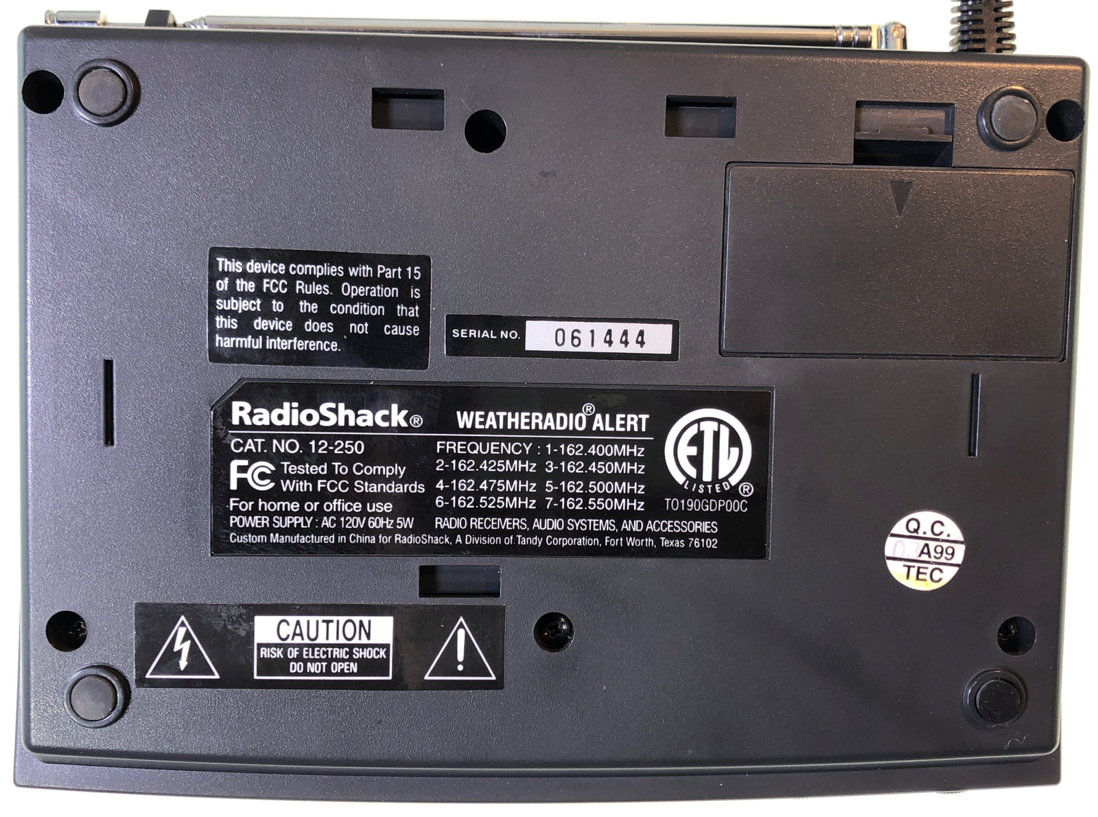 NOAA Public 7 Channel Alert Weather Radio Shack