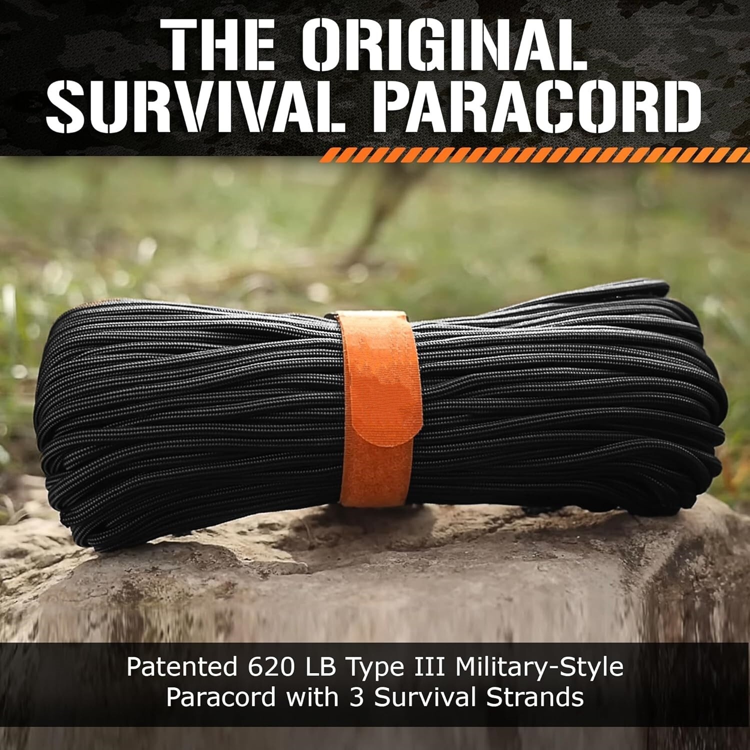Cuerda de paracaidas Cordon de Paracord para acampar supervivencia 100 FT NEW US