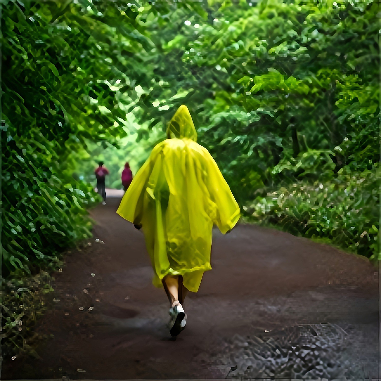 Quick Acting Durable Stable Quick-Install 3PCS Disposable Raincoat with Keychain