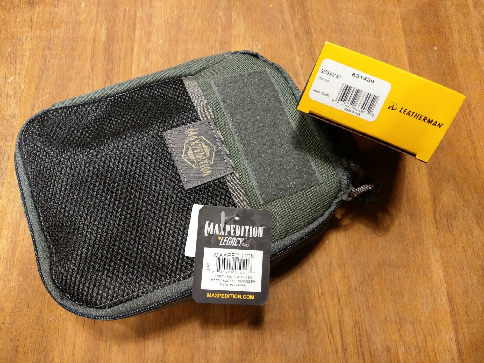Survival EDC Pouch Maxpedition Beefy with Leatherman Sidekick set