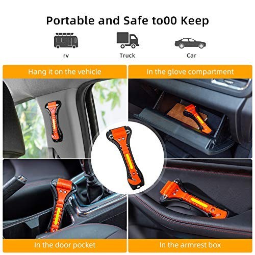 20 Pack Emergency Window Breaker & Seat Belt Cutter, Safety Hammer Survival Tool