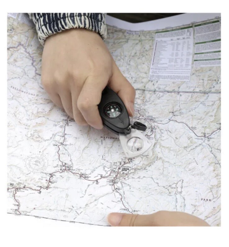 Ozark Trail 4-Function Whistle-thermometer, Magnifier, Compass, Whistle- New