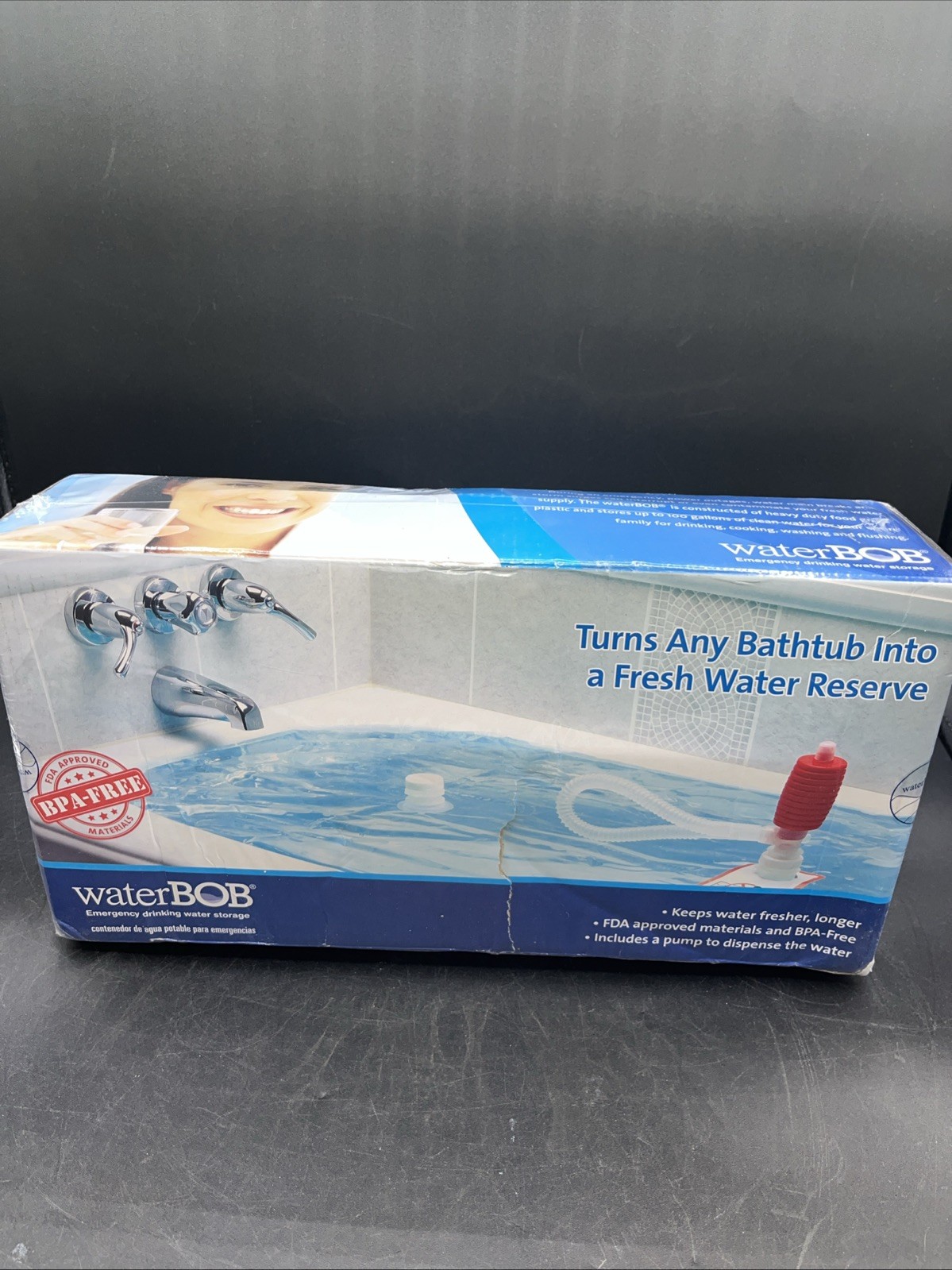 WaterBOB Bathtub Emergency Drinking Water Storage Container, 100 gallons New