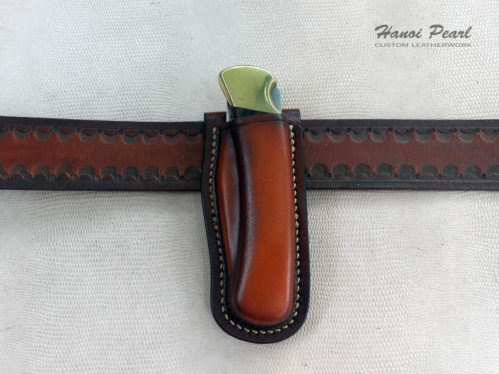 Custom Buck 110 Sheath | Vertical Belt Loop Sheath | Right Handed Sheath