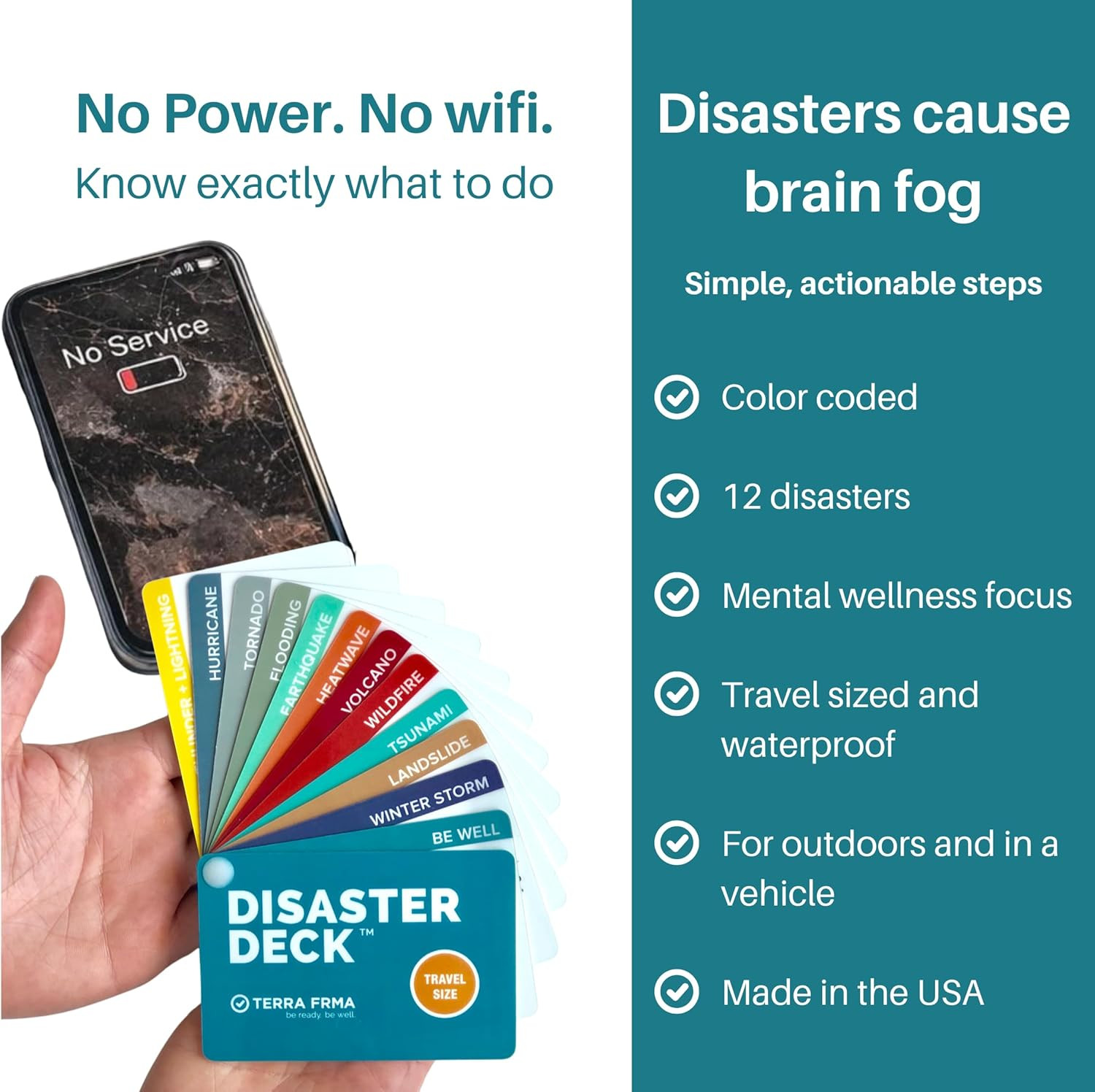 Disaster Deck – Kit Ready Emergency Survival Cards, Guide, Emergency Preparednes