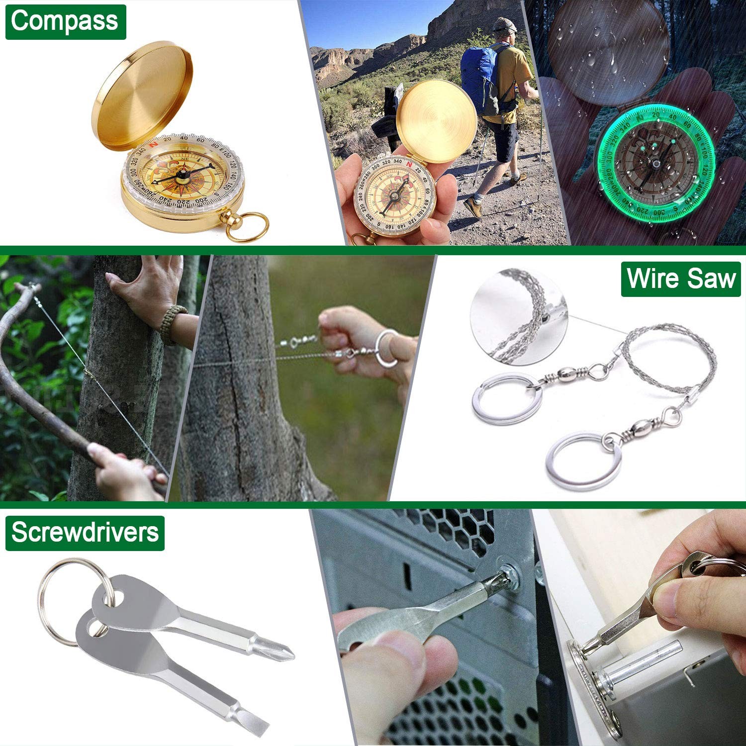 Survival Kit 35 in 1, First Aid Kit, Survival Gear, Survival Tool Gifts for M…