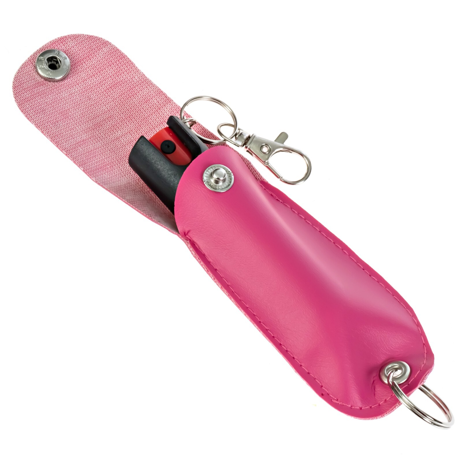 BURN Pepper Spray Keychain 1/2oz Self Defense in Pink Holster