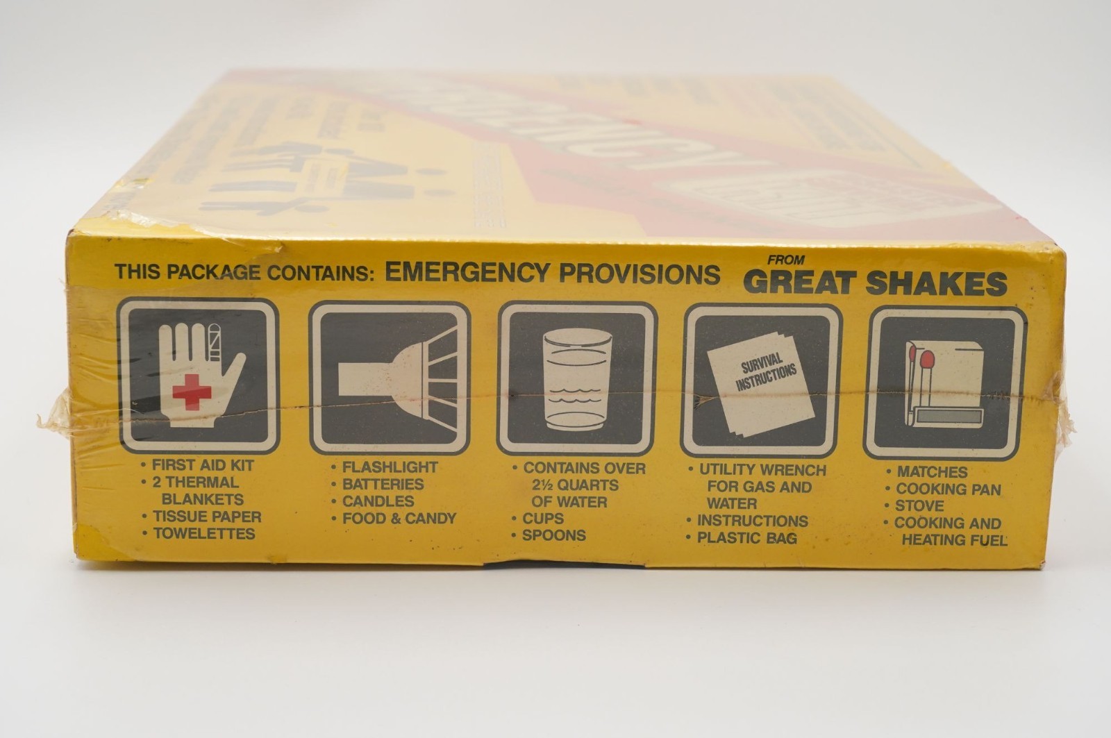 Vintage Great Shakes Disaster Survival Kit SOS Emergency 2 Person New Old Stock
