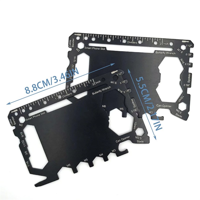 Multipurpose Tool 46 in 1 Credit Card Size Outdoor Camping Survival Accessories