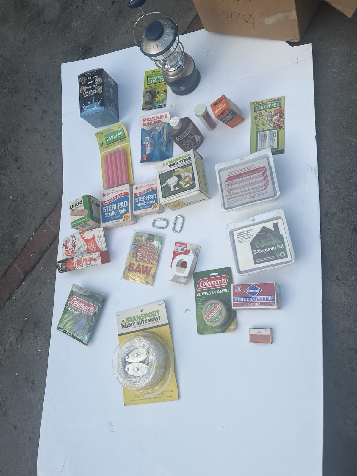 1970 Vintage Emergency Kit 25-Piece Set – Survival/First Aid Kit – $125 For All