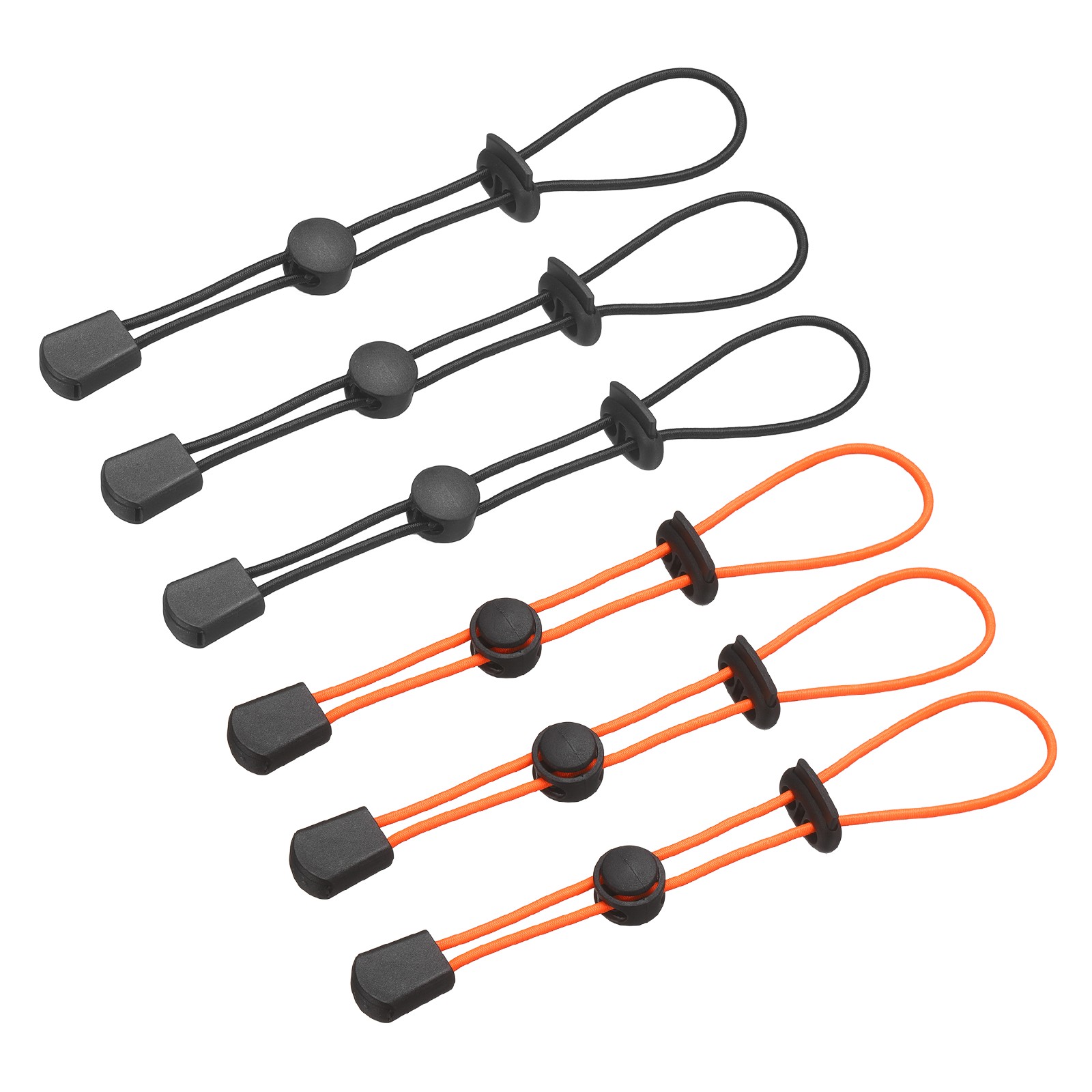 Climbing Stick Holder, Backpack Hiking Pole Ropes 8 Inch & 6 Pcs & Black/Orange