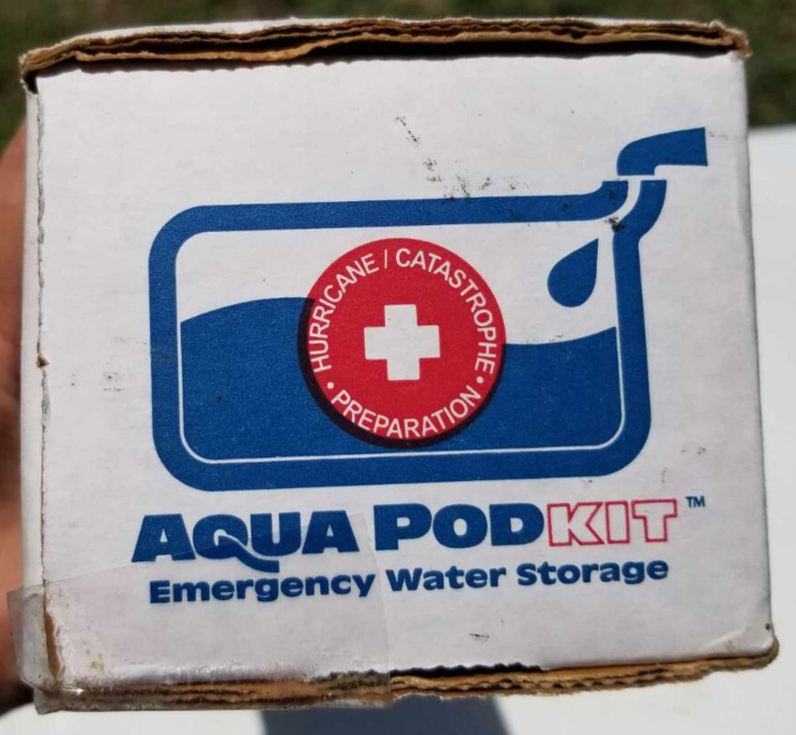 AquaPod Kit 65 gal Emergency Water Storage Drinking Water Container Home Bathtub