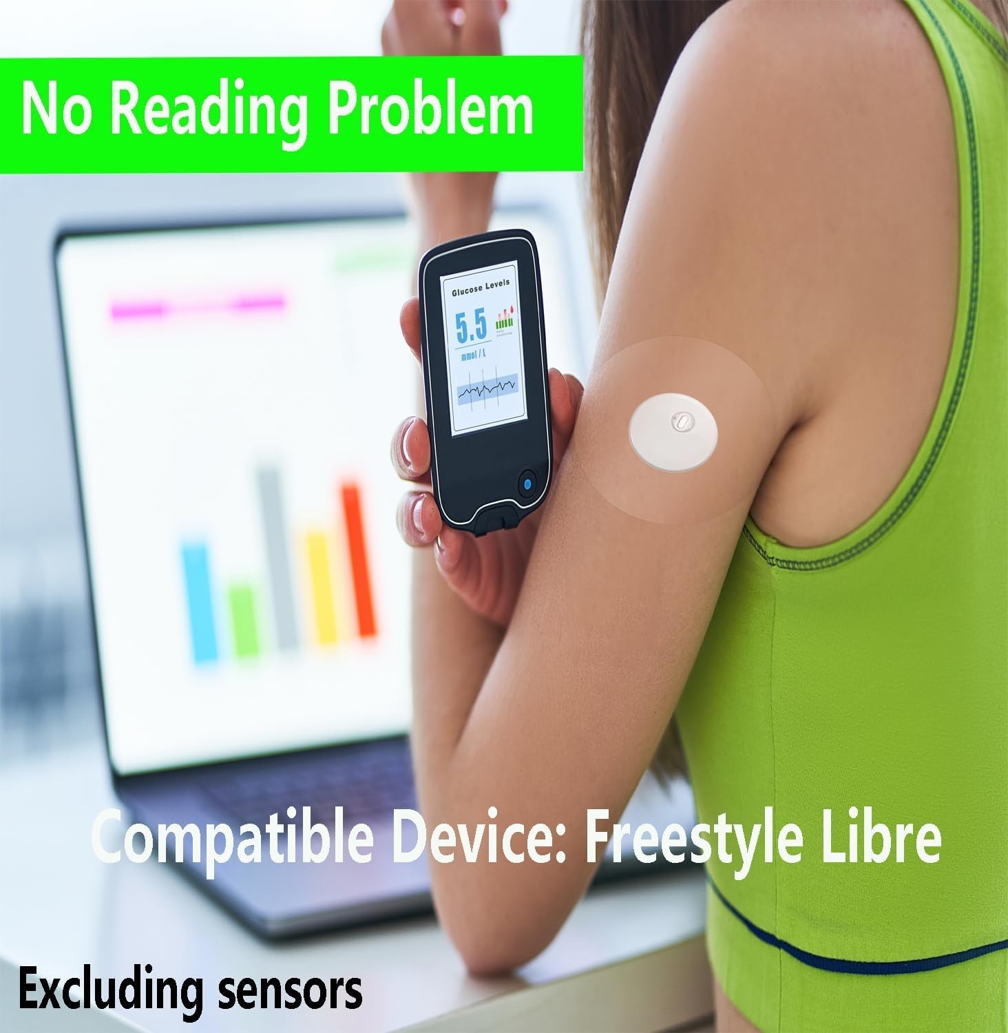 80 Pack Freestyle Libre 1/2/3 Sensor Covers Waterproof Adhesive Patches for C…