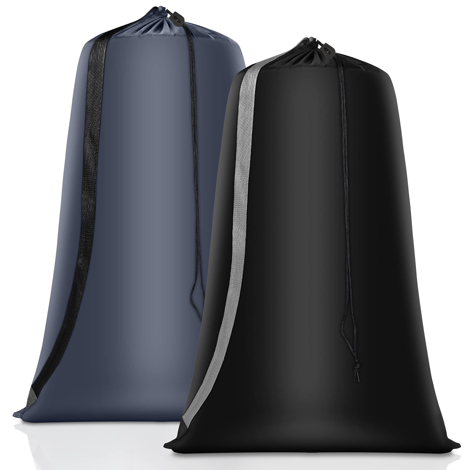 Heavy Duty Laundry Bag 2 Pack XL Nylon 41″ x 28″ x 1″, Black+Gray