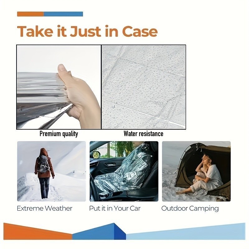 10Pack Emergency Mylar Thermal Blankets , New for Outdoor Sport Free Shipping !