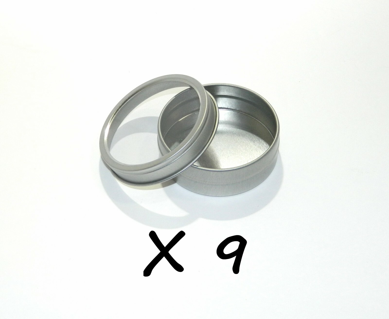 2 oz Round Metal Window See Through Slip-Lid Tin Can Survival Craft Container X9