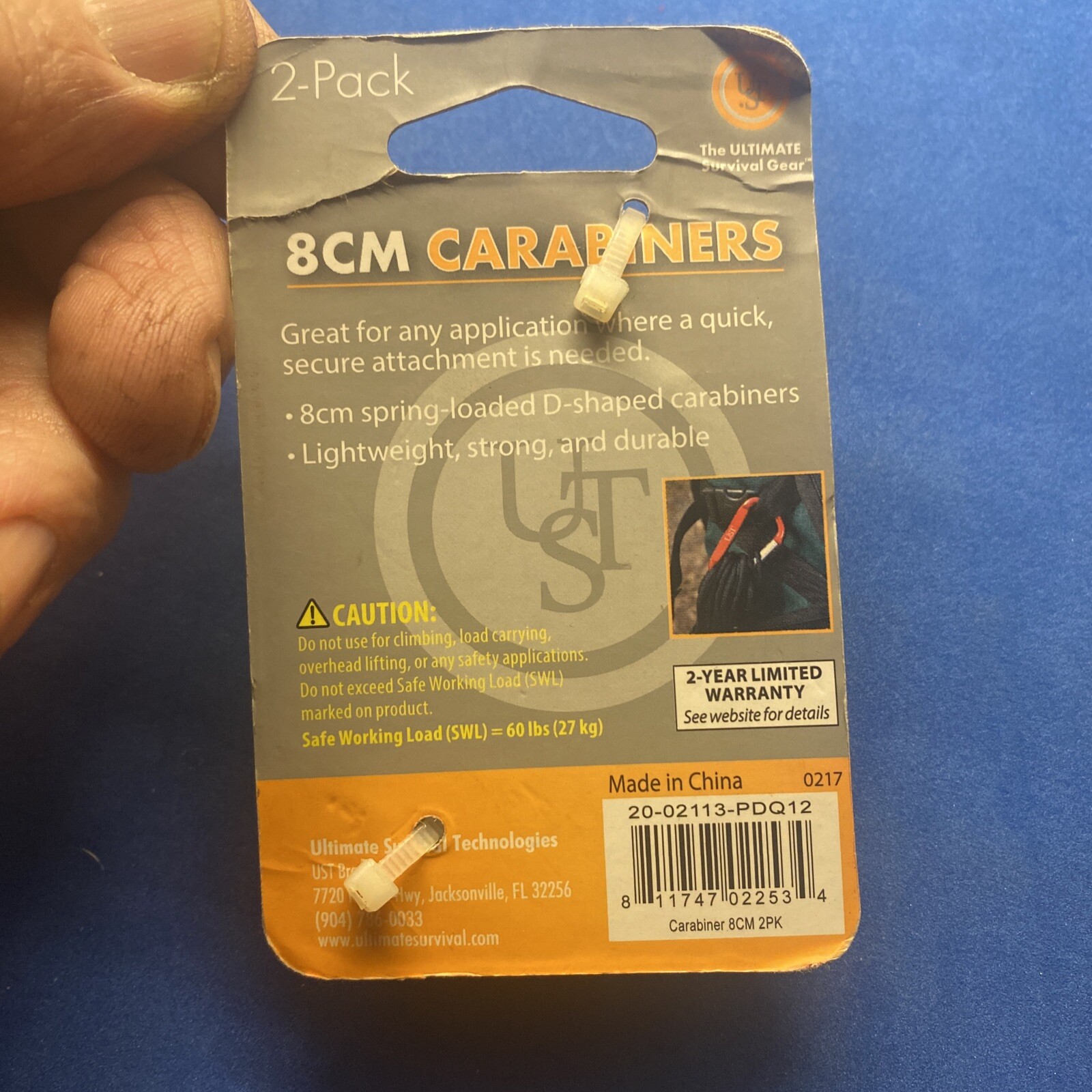 Ultimate Survival Gear! – (2pack) – 8cm Cara￼biners, In-used / Gold Color!