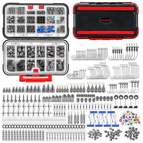 MadBite by KastKing 400-Pieces Freshwater Terminal Tackle Kit, Endorsed by…