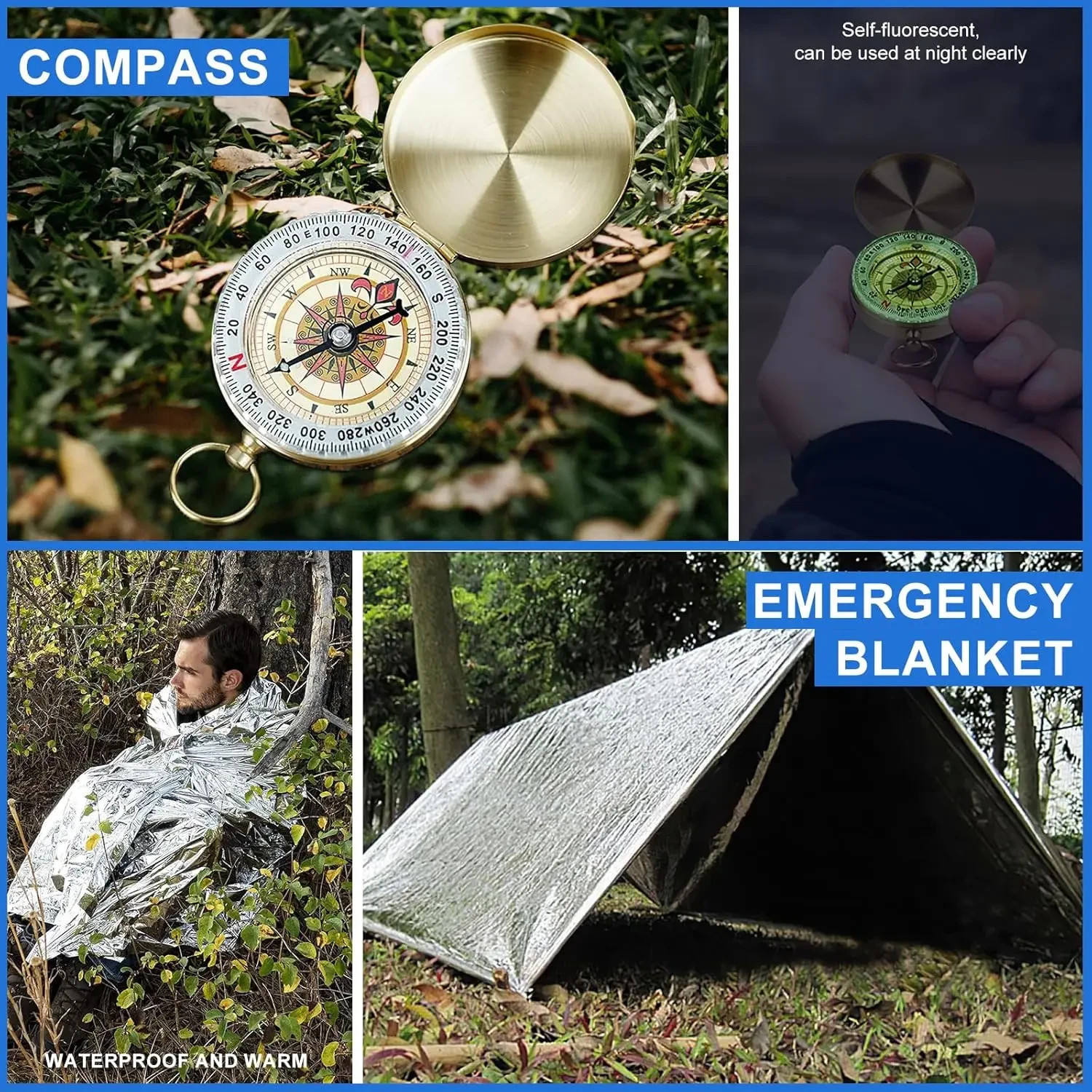 30-in-1 Survival Kit Emergency Outdoor Camping Hiking Fishing Adventure Gear Gif