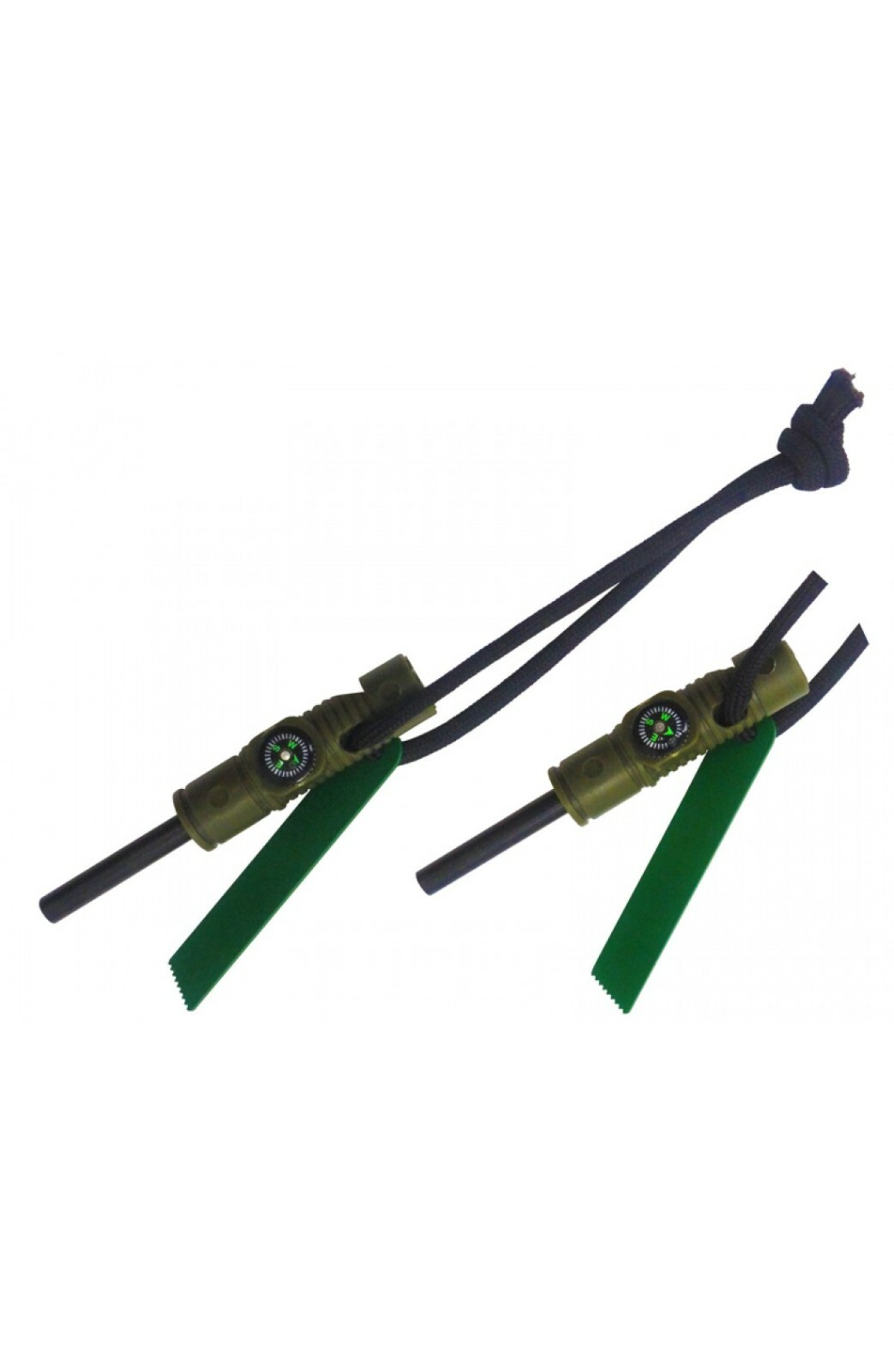 3-in-1 Emergency Magnesium Fire Starter Flint Compass Whistle Survival Outdoor
