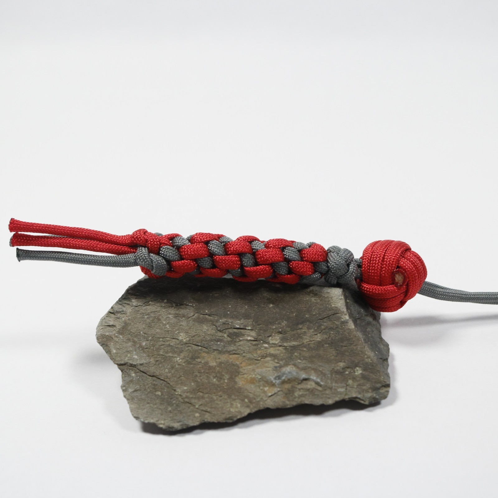 Paracord Adjustable Wrist Lanyard [2 Pack] Gray and Red