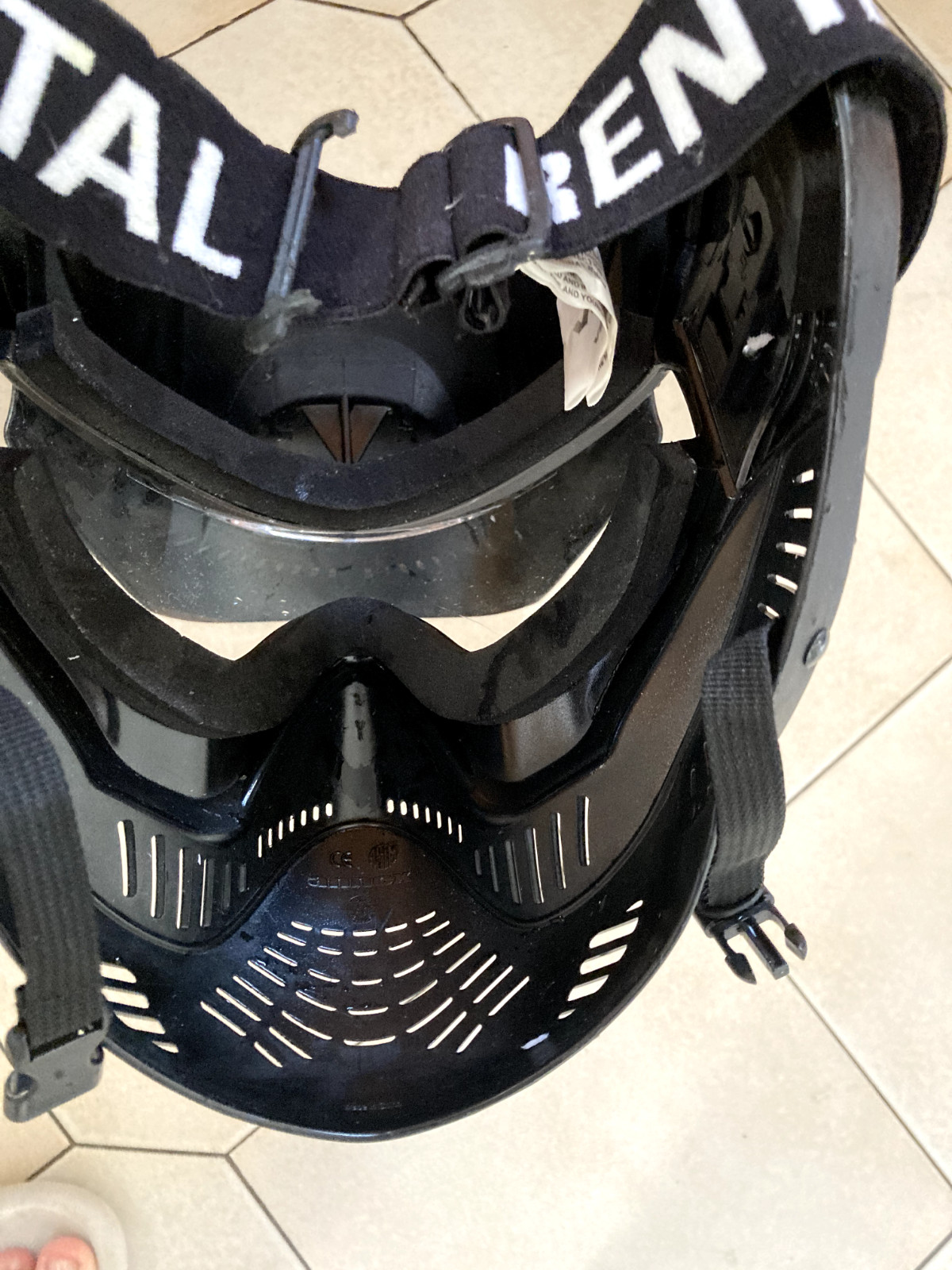 Valken Paintball Mask Full Face Goggles Black Adjustable Strap – Excellent Condi