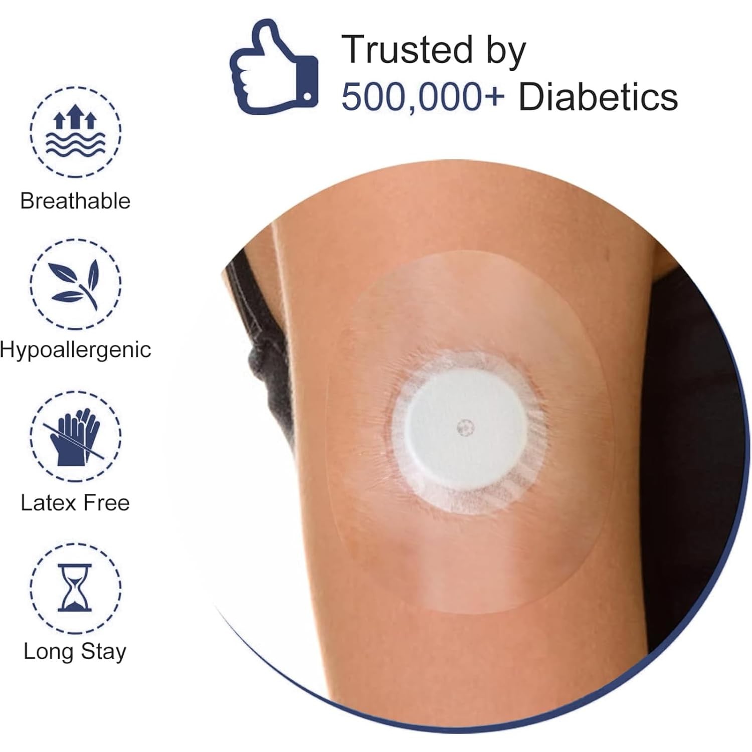 100Pcs Libre 2 Plus Sensor Covers Waterproof Freestyle Clear Adhesive Patches fo