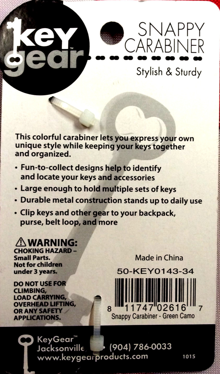 SNAPPY CARIBINER PIRATE bug out bag emergency tactical gift Keygear Gift party