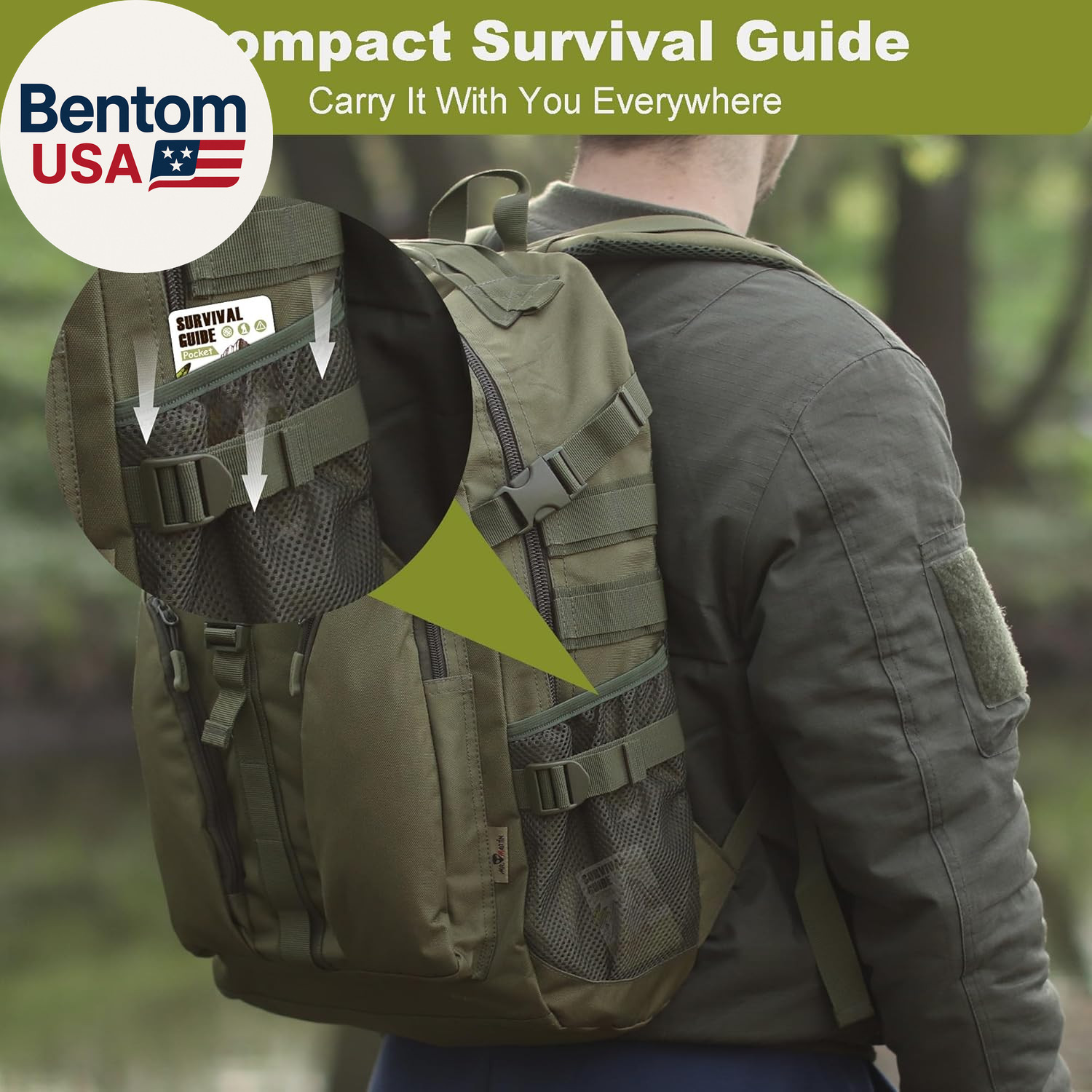Tiny Pocket Survival Guide EDC Survival Kits Military Grade for Field Emergency,