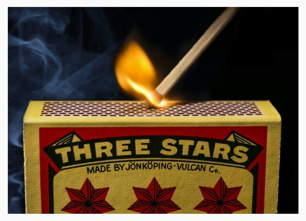 Swedish Match Three Stars Extra Long Safety Matches 6 Packs of 45 Strike each PK