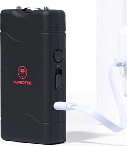 VIPERTEK Stun Gun Self Defense Rechargeable 350 Billion Volt 2.0mAh (2pc)