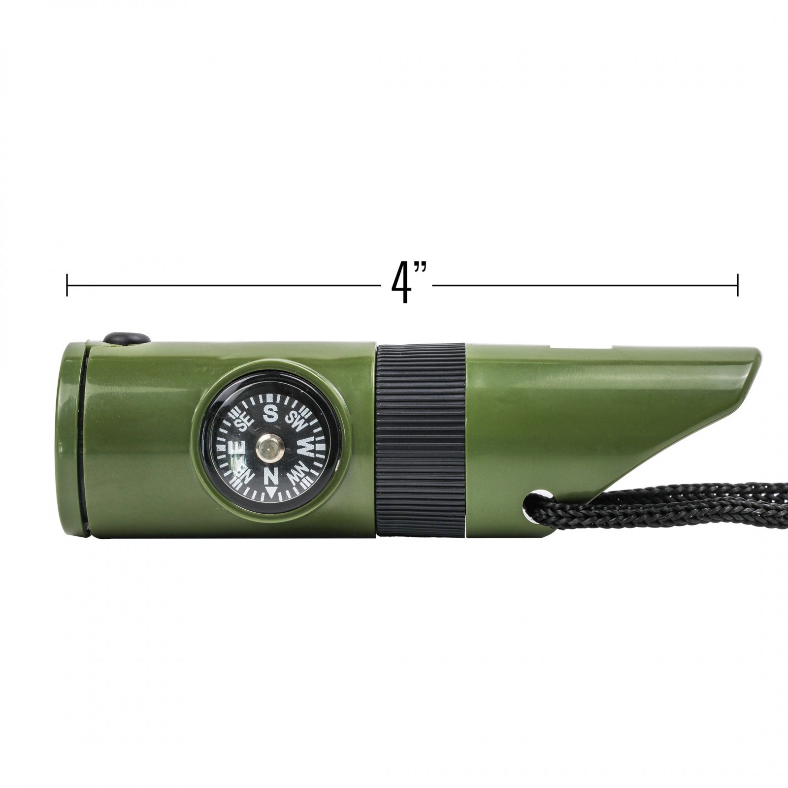 Kids Survival Outdoor Camping Multi Tool Whistle Compass LED 7 in 1 Flashlight