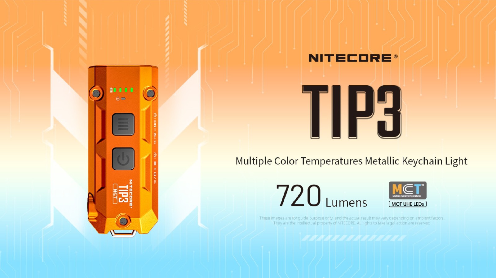 Nitecore TIP3 720 Lumen Rechargeable Keychain Flashlight