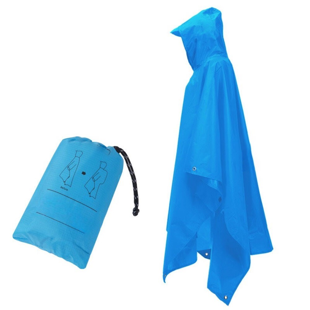Three in One Adult Raincoat with Hood Lightweight Waterproof for Mountaineering