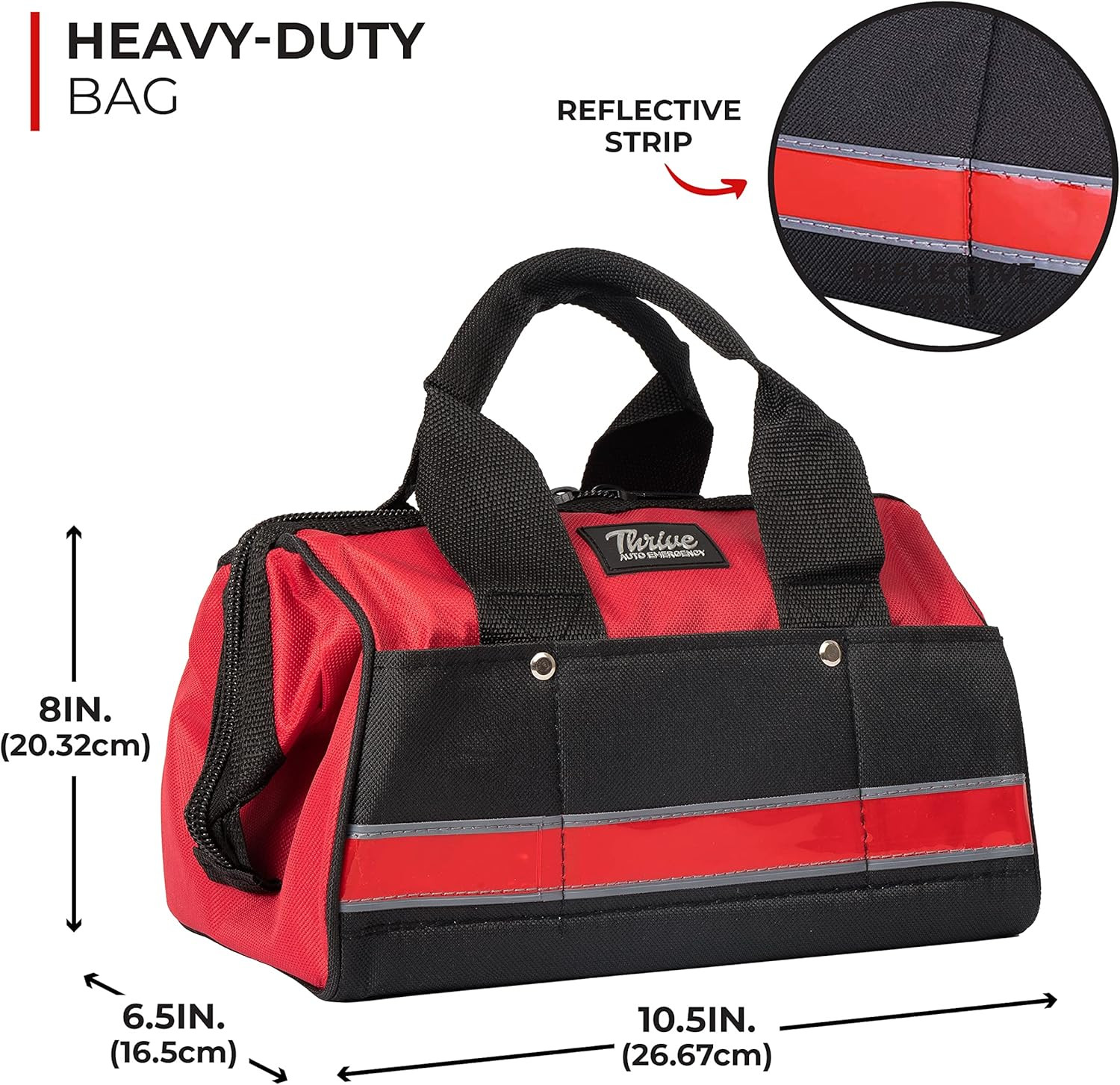 Emergency Car Kit – 104-Piece Set, Red Canvas Bag – Survival Gear & Vehicle Esse