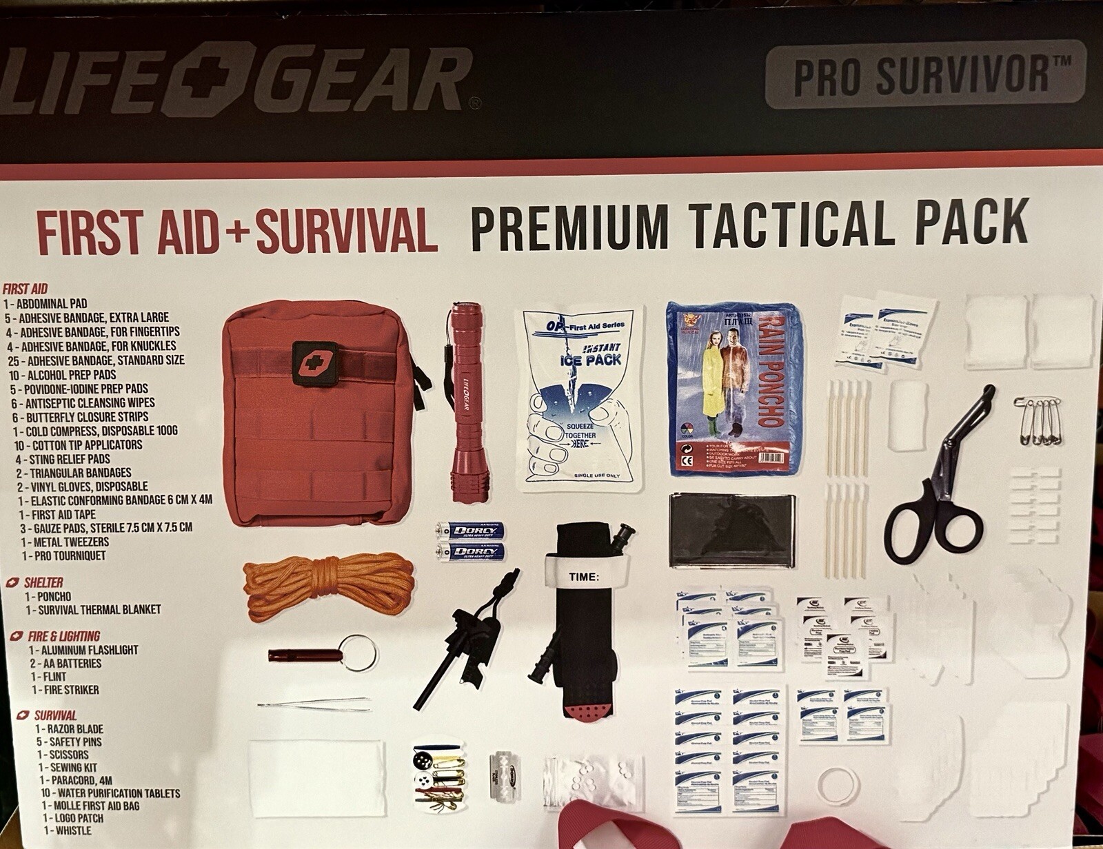 Life+Gear First Aid Kit- 121 pc Premium Tactical Pack, IFAK (NEW/Sealed)