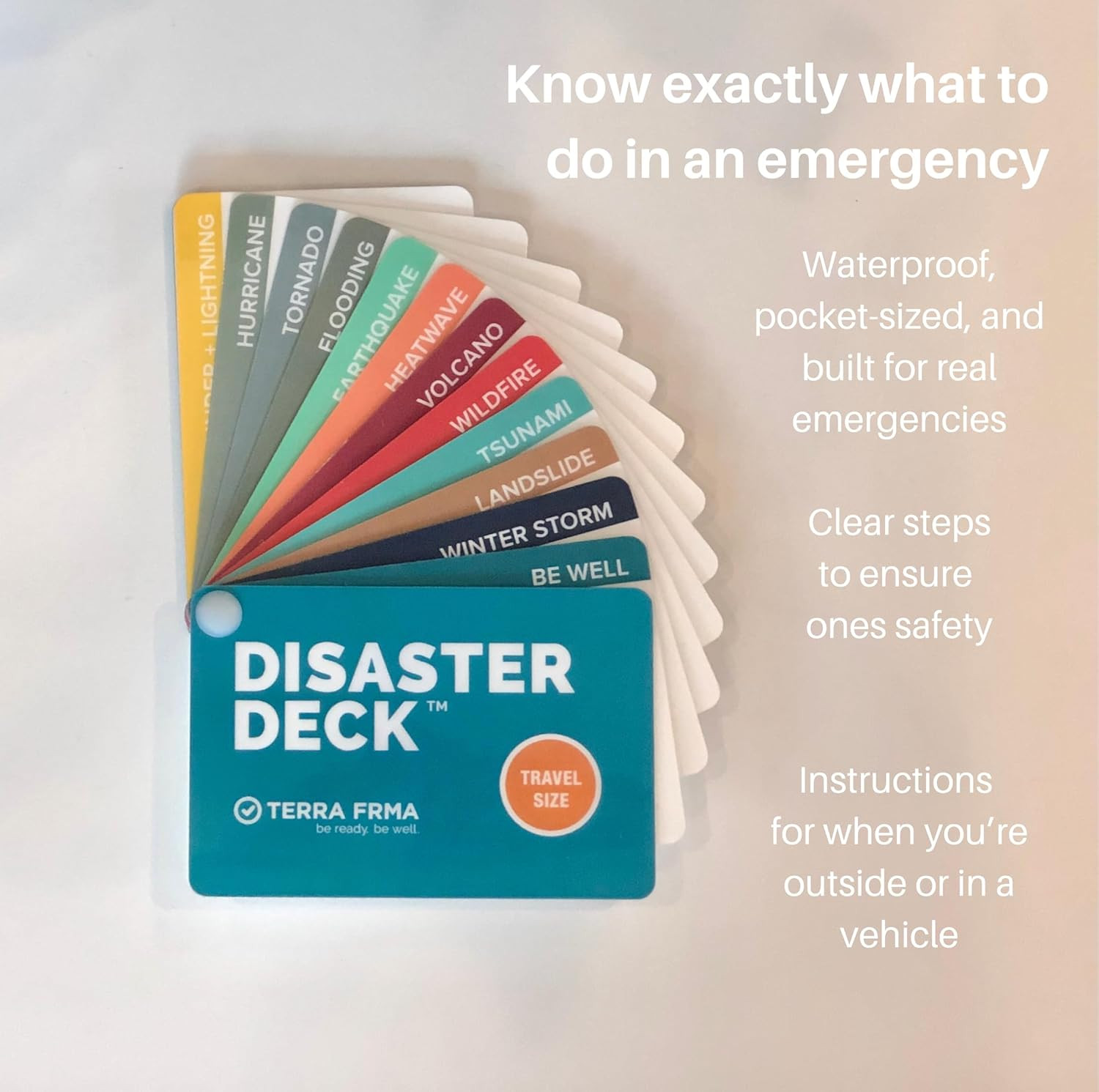 Emergency Survival Guide Waterproof Pocket Disaster Preparedness Tool