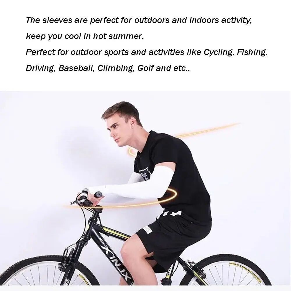 2Pcs Arm Sleeves – UV Protection, Cooling, Warm, Sports, Cycling, Running