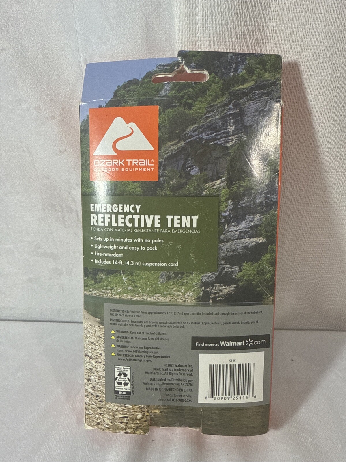 Ozark Trail Emergency Shelter Blanket Reflective Tent 2 Person Camping Survival