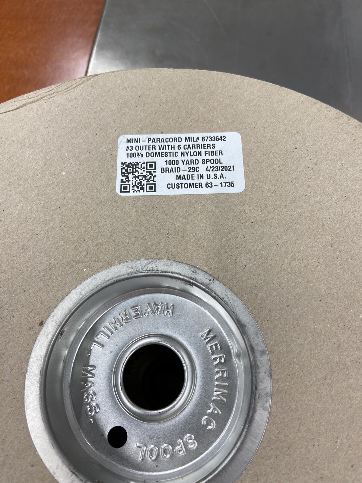 1 SPOOL 3000 FEET OR 1000 YARD OF WHITE MINI PARACORD NYLON FOR KITE STRING ETC.
