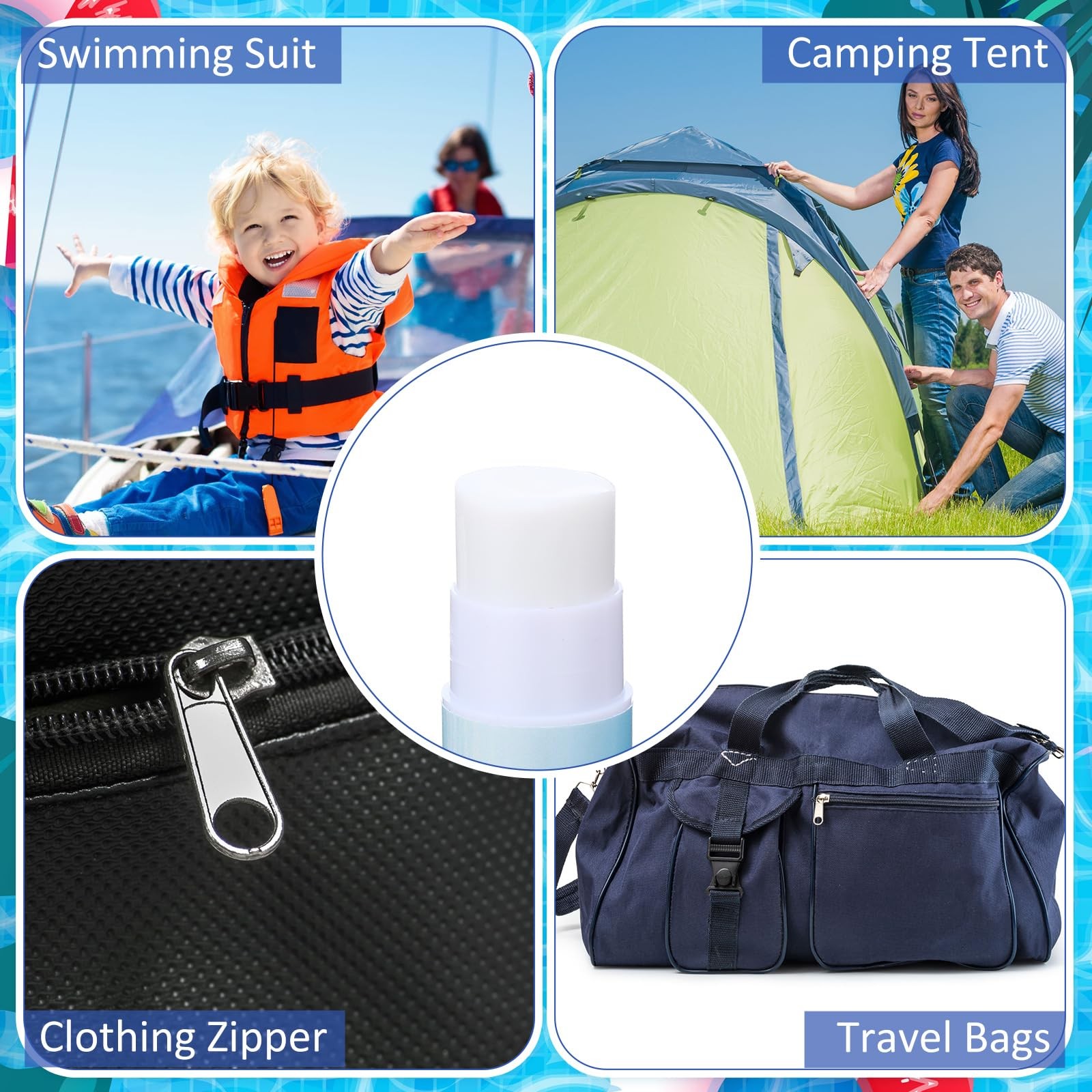 BBTO 3 Pcs Snap and Zip Wax Zipper Lubricant Stick Marine Lube for Boat…