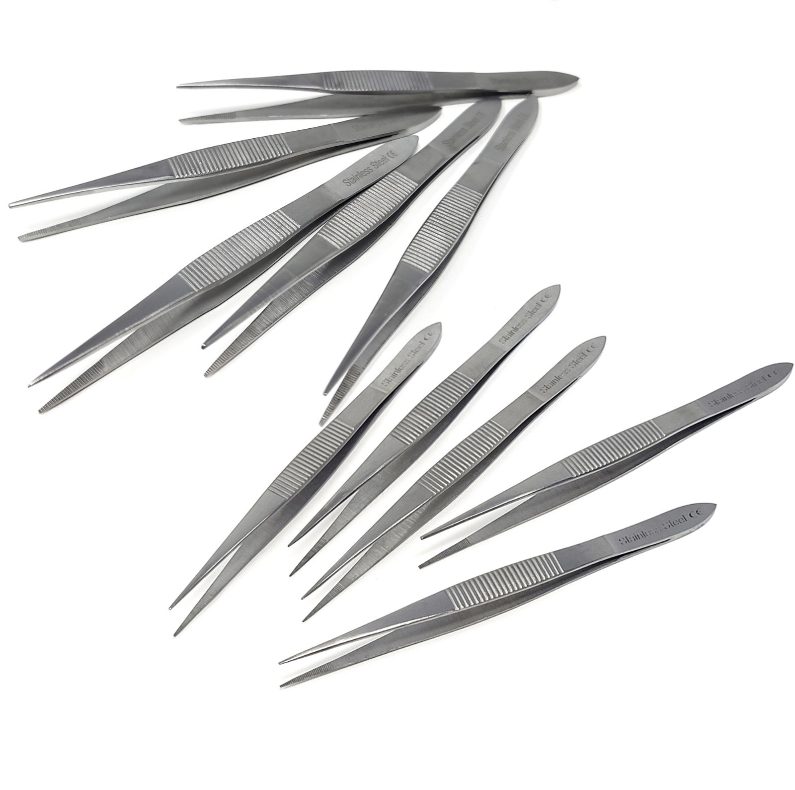 10 Pack Tweezers Narrow Ends Splinter Remover First Aid Emergency Survival Kits
