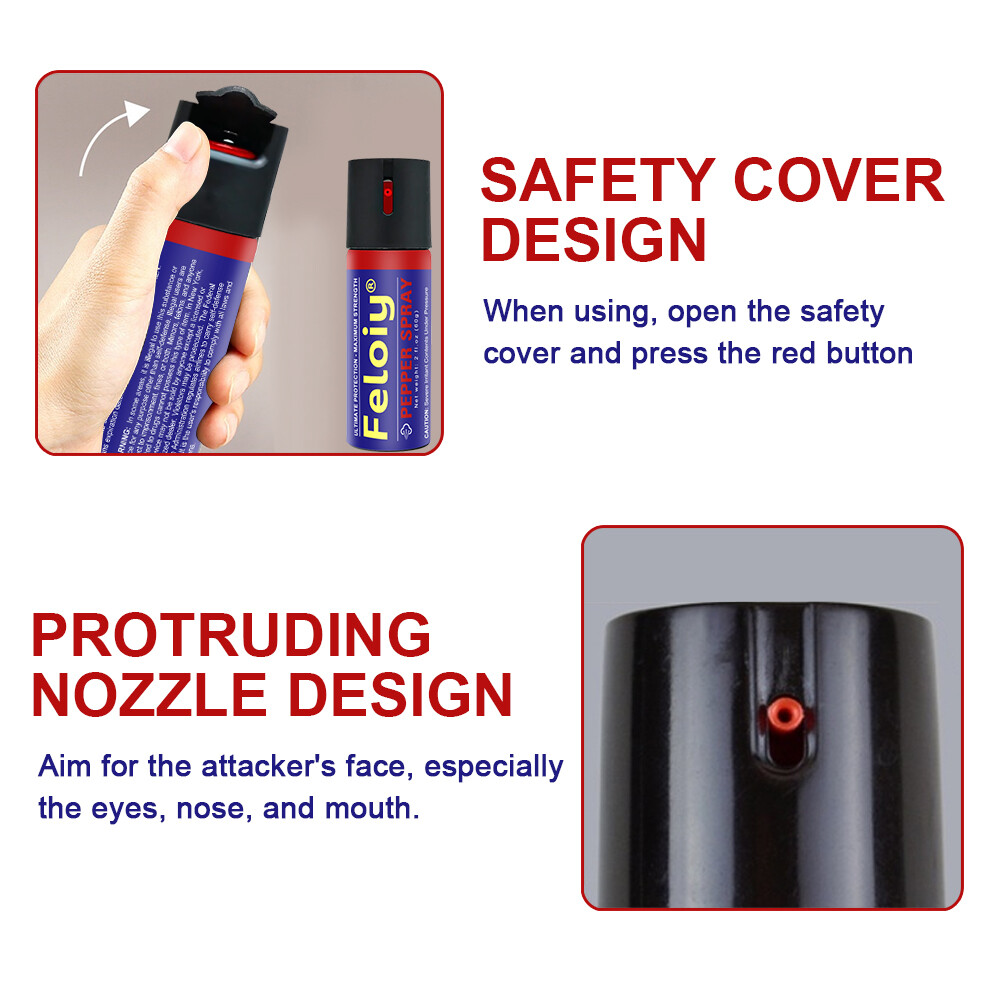 1/2/3/4/5 Bottles Feloiy Pepper Spray Flip Top Self Defense Security Protection