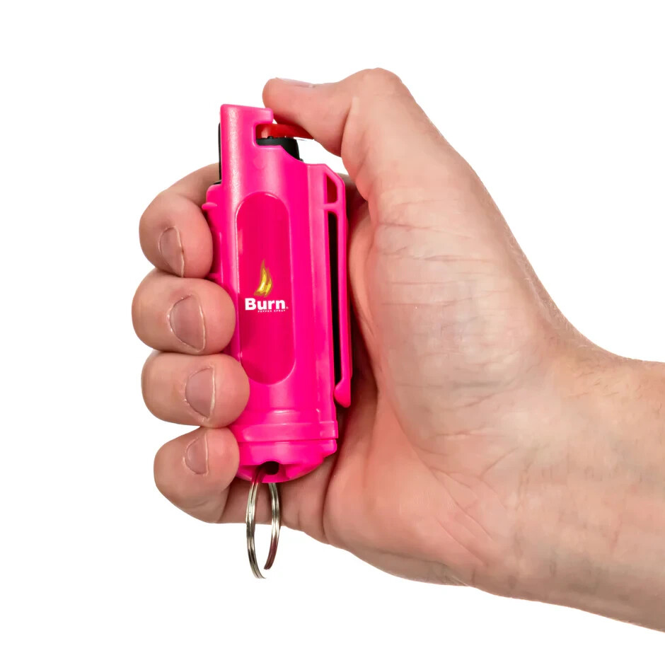 2 Pack Burn Pepper Spray 1/2oz Women Self Defense Security Pink