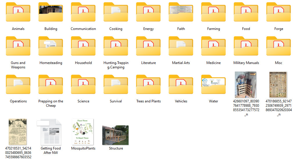 Survival/Prepping Kit: Massive Survival Library with Solar Computer. Survive.